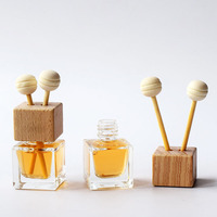 Parfum de voiture carré 8ml en stock diffuseur de parfum de voiture transparent désodorisant pour voiture