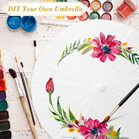 Parapluie en papier blanc de bambou chinois 2027, parapluies en bambou DIY, parasol en papier, parapluie de mariage