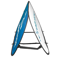 Support publicitaire pliable personnalisé pour trottoir, présentoir sandwich imprimé, promotion de vente au détail, marketing extérieur portable