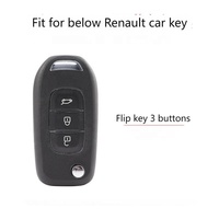 Nouveau à la mode 3 boutons TPU voiture clé étui couverture accessoire de protection pour Renault Flip clé 3 boutons clé coque accessoires