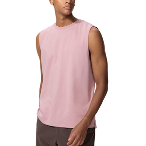 Eco Organic Cotton Tank <b>Top</b> Men <b>Low</b> Impact Dye Ethical Production Sustainable Lounge Wear Green Wholesale Buyers Custom Base - Product Image 6