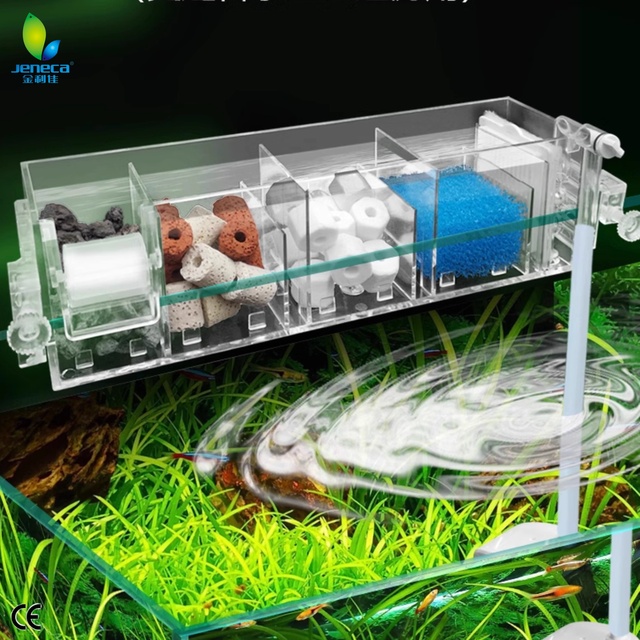 Jeneca XGD Aquarium TOP Filter, Small Fish Tank Filter, Turtle Tank Filter with Waterfall and Hang on Back Filter