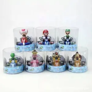 DL2128 Mario Bros Mini Kart Carros Figura Brinquedos veículo pull-back Kart para crianças