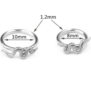 Anillo de Labret Evorte Snake Septum, Aro de Acero Inoxidable 316L, Clicker Boa, <span class=keywords><strong>Piercing</strong></span> de Cartílago <span class=keywords><strong>Daith</strong></span> Helix, Joyería Corporal para Labio, Corazón - Product Image 5