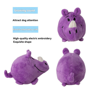 Jouet en peluche pour chien avec vessie en caoutchouc, mignon, zoo, 6 sons et sans danger pour les dents, jouets pour animaux de compagnie de différentes tailles - Product Image 2