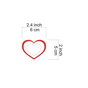 Optionele gekleurde acryl servetringenhouder, lucite hartvormige servetring, gekleurde liefdesservetringen voor de eettafel - Product Image 6