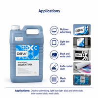 Encre solvant stable CMYK LCLM résistante aux intempéries pendant 2 ans, sans benzène, pour impression de bannières lumineuses extérieures Seiko 510 1020