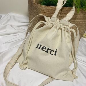 Multi Functional Jute Canvas <b>Drawstring</b> <b>Backpack</b> Personalization Sports Outdoor Camping Cinch Pack for Unisex - Product Image 4