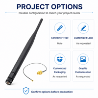 Antenne cellulaire LoRa pliable FEIYIXUN FYX-G3-S03-001 868-928MHz 3dBi verticale 195mm 50 Ohm avec connecteur mâle