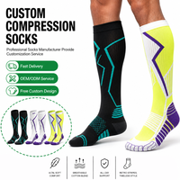 Chaussettes de compression pour hommes Energy Boost, chaussettes en coton mi-hautes pour la course à pied, la remise en forme, l'entraînement, avec soutien de la voûte plantaire, chaussettes personnalisées