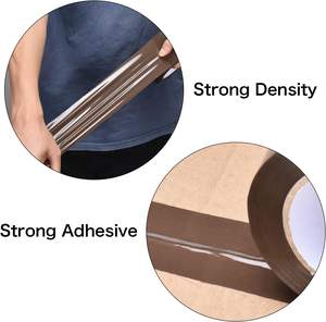 Cinta de embalaje de color marrón/tostado Cinta adhesiva fuerte para envío y mudanza, sellado fuerte en todos los tipos de cajas - Product Image 6