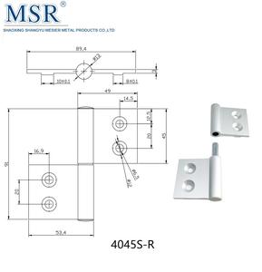 China Fabrikant Rohs Odm Zilver 3258 4045Mm 4 Gat Verborgen Aluminium Cnc Scharnier Voor Machine Werkbank 3040 2550 3045 4045 - Product Image 3