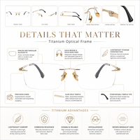 Monturas Ópticas sin Aro Readsun para Hombre, Gafas de Fábrica sin Montura, Monturas Ópticas