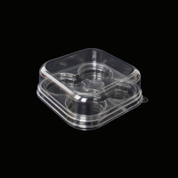 Barquette en plastique PET transparente de forme rectangulaire, marque TIANCHOU, pour l'emballage d'aliments, de gâteaux, de bonbons et de chocolat