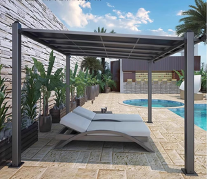 Pérgola de Aluminio Personalizada para Jardín, Cubierta de Pérgola con Techo de Láminas, Pérgola Motorizada de Aluminio Impermeable para Exteriores - Product Image 5