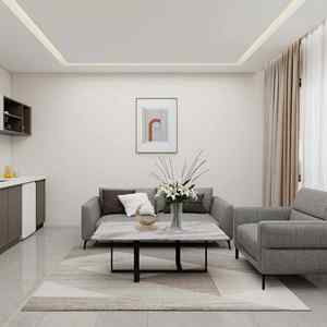 Juego de Muebles Personalizados para Sala de Estar Moderna |   Diseño minimalista de mueble para TV y sofá combinados - Product Image 1