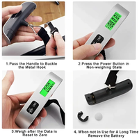 Balance de poids de valise électronique de poche portable pour la maison, petite balances de bagages de voyage suspendues numériques