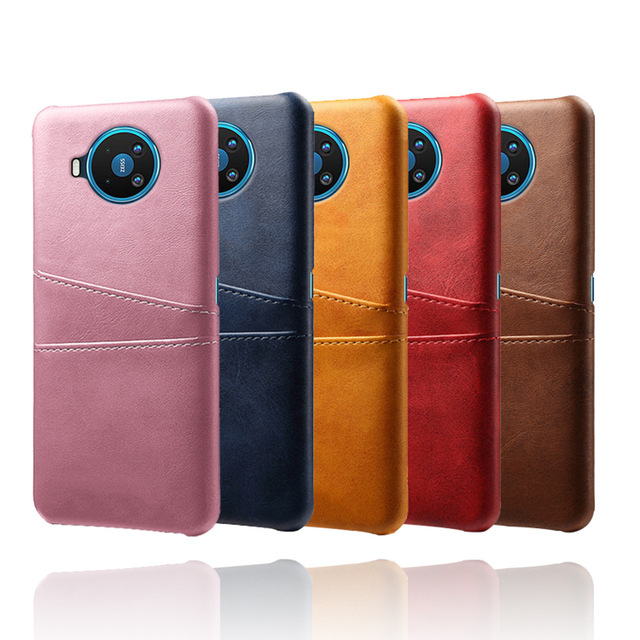 For Nokia 8.3 8.1Pus 8.1 8sirocco 9Pureview 7.1Plus/X7 Case with Card Slots Cloth Pattern Shockproof PU Leather Cover