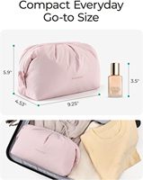 Mode Zipper Lettre Motif Étanche Large-ouvert Voyage Maquillage Sac & pour Pochette avec Poignée Souple pour Brosses Essentials