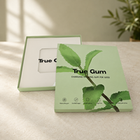 Boîte en papier rigide personnalisée et durable avec un design de plantes vertes pour l'emballage d'aliments biologiques et de produits sains