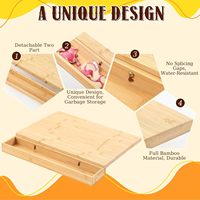 Planche à découper en bois durable à prix avantageux, grande planche à découper en bambou antidérapante pour légumes et viande