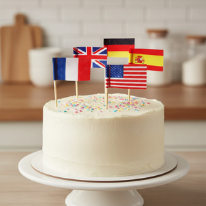 Banderitas Personalizadas Desechables <span class=keywords><strong>de</strong></span> Tela <span class=keywords><strong>de</strong></span> Poliéster para Decoración <span class=keywords><strong>de</strong></span> Cócteles, Cupcakes, Palillos, Banderas <span class=keywords><strong>de</strong></span> EE. UU. y Francia - Product Image 1