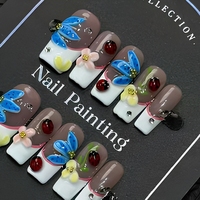 Ongles artificiels en amande faits à la main, 85 pièces, en ABS, couvrance totale, ensemble d'ongles pré-dessinés pour doigts