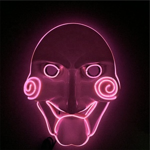 Profesional último diseño de fiesta de Halloween de miedo de luz de neón de cara máscara Led - Product Image 1