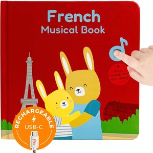 Comptines françaises rechargeables Tableau sensoriel tactile musical Livres audio d'apprentissage précoce pour enfants - Product Image 4