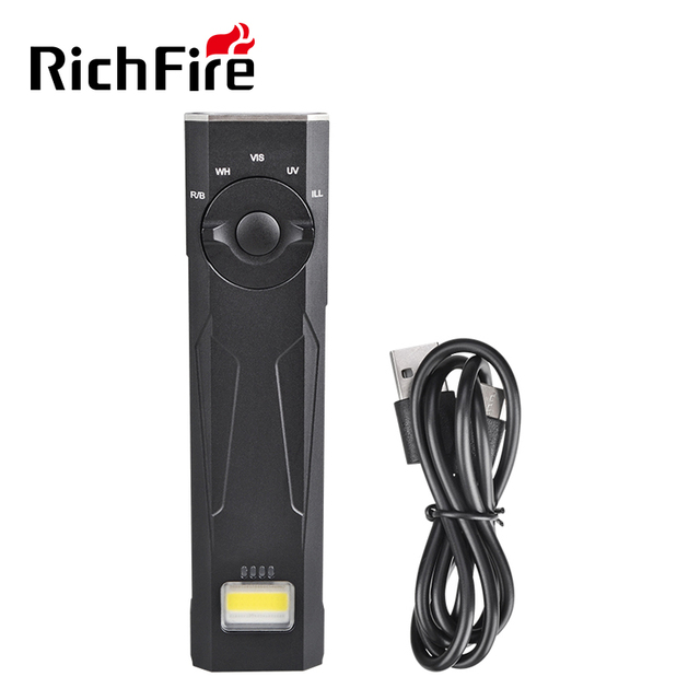 Unique Ultra 1000LM Spotlight EDC Torch 395nm UV Cob Flat Flashlight Magnetic Tail Green Laser Light