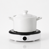 Cuisinière Électrique Infrarouge Ronde Portable 2200W, Compatible avec Tous les Ustensiles de Cuisson, Plaque Céramique Électrique, Fourniture d'Usine, SKD Disponible
