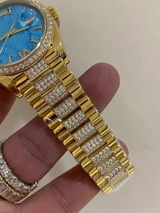 Montre pour femme de luxe personnalisée avec cadran en diamant et montre mécanique pour homme de luxe personnalisée de marque haut de gamme - Product Image 4