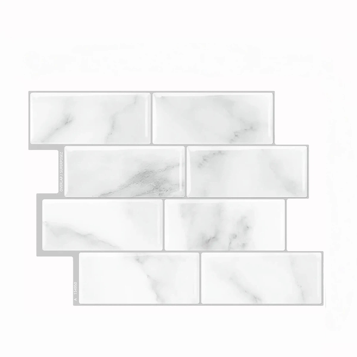 Revestimientos de pared con diseño de mármol blanco