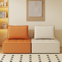 Canapé modulaire sectionnel, canapé moderne sans accoudoirs avec coussin de dossier amovible bjflamingo, fauteuil de sol