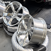 Nouvelle Arrivée Promotion Usine Jantes Forgées 5x112 18 19 20 21 22 à 5 Branches Argent Brossé pour Audi A4 A6 A5 Q5 S5 RS5
