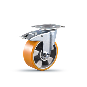 Roulettes industrielles résistantes de chariot à PU de fonte de 4 \ "5 \" 6 \ "8 \" chariots d'atelier de chariot à main d'usine pour la charge lourde - Product Image 6