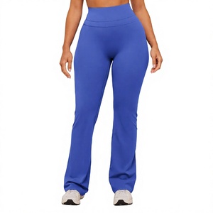 Hot Sell Yoga Leggings Custom Logo High Waisted Scrunched Butt Sports Running Training Gym Yoga <b>Pants</b> <b>Women</b> Flare Legging - Product Image 1