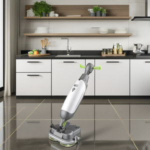 GS03 <b>Walk</b>-Behind Battery-Powered Floor Scrubber Vacuum Cleaning <b>Machine</b> Hotel Office Home Use Core Brush Restaurant Use - Product Image 1