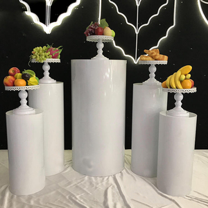 Bán buôn Trắng <span class=keywords><strong>Acrylic</strong></span> Đảng Vòng plinths <span class=keywords><strong>Acrylic</strong></span> xi lanh bệ đứng cho đám cưới trang trí sân khấu - Product Image 3