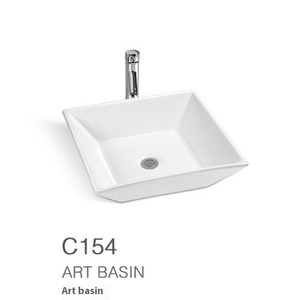 <span class=keywords><strong>Lavabo</strong></span> de <span class=keywords><strong>lavabo</strong></span> de cerámica integrado cuadrado moderno simple para el baño del hogar Hotel Balcón o granja/Villa - Product Image 2
