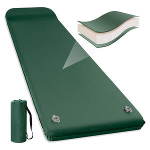 Colchoneta de Camping Woqi Rectangular para 1 Persona, Impermeable, de Espuma, Portátil, para Dormir al Aire Libre, Color Verde Océano Gris - Product Image 1