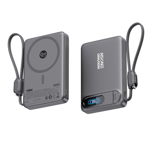 LC43 Thin Power Bank Magnetic <b>Wireless</b> Charger with Lanyard Cable 15W 20W 25W 45W Fast Charging 5000mAh 10000mAh OEM - Product Image 4