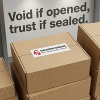 Etiquetas de Seguridad VOID a Prueba de Manipulación, Etiquetas de Seguridad PET Troqueladas Personalizables, Cajas de Envío para Productos Electrónicos de Alto Valor, Protección Antirrobo