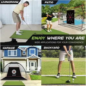 5x4ft Indoor/Outdoor Golf Oefenmatten Rubber Tees 5x4ft Kunstgras Putting Green 5x4ft Putting Groene Rubberen T-Shirts