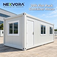 Maison conteneur préfabriquée de 20 pieds, bureau de chantier pour projet de construction