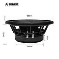 Haut-parleur de voiture milieu de gamme en aluminium AK-800Pro de 8 pouces KSV 38 MM bobine vocale haute puissance plus grande puissance haut-parleur de voiture milieu de gamme