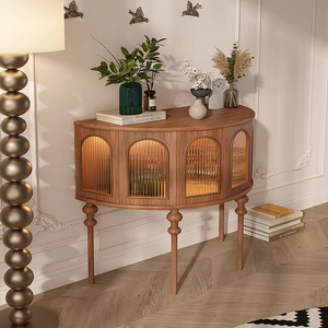 Semicircle Modern Delanto <b>Sideboard</b> Cabinet OAK Solid Wood Large Capacity Durable <b>Storage</b> Decoration for Living Room - Product Image 3