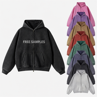 Hoodie Oversize Setengah Resleting dengan Kantong Kanguru untuk Pria Wanita Unisex Musim Dingin Katun Poliester Streetwear