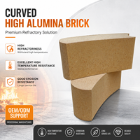 Brique d'alumine haute résistance thermiquement stable et courbée pour le toit de l'arche du four à ciment
