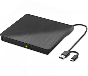 Unidad de DVD externa USB 3,0 Tipo-C USB C <span class=keywords><strong>CD</strong></span>/DVD +/-<span class=keywords><strong>RW</strong></span> portátil Unidad de disco Reproductor externo para computadora portátil <span class=keywords><strong>CD</strong></span> DVD ROM Burner Reader - Product Image 5